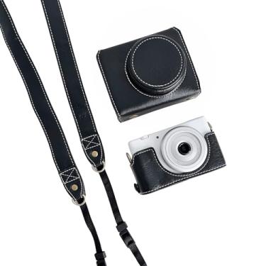 Imagem de Daconovo Capa protetora para câmera digital, bolsa de couro pu para armazenamento de câmera com alça de ombro removível, compatível com Sony ZV1-F/ZV1M2