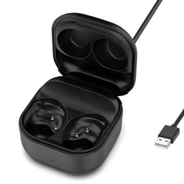Imagem de NATEFEMIN Caixa carregadora de fones de ouvido de 600 mAh com cabo de carregamento para fones de ouvido Bluetooth Samsung Galaxy Buds FE SM-R400