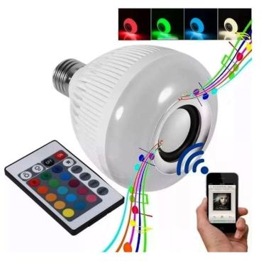 Imagem de Lampada Musical Caixa Som Bluetooth Led Rgb Com Controle