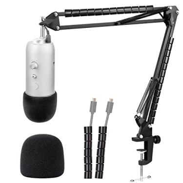 Imagem de Suporte de microfone Blue Yeti com capa de espuma para para-brisas – suporte de braço de microfone com filtro pop compatível com Yeti e Yeti Pro da YOUSHARES