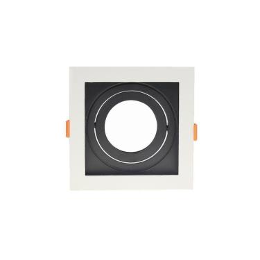 Imagem de Spot De Embutir Recuado Nordecor Flea Para 1 Lâmpada Par 20 Quadrado Branco E Preto