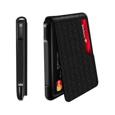 Imagem de Carteira Masculina MURADIN Tática Dobrável para Homens de Couro com Bloqueio RFID, Preta, 12 Cartões, 1 a 5 Dinheiro, Presentes para Homens, Grade