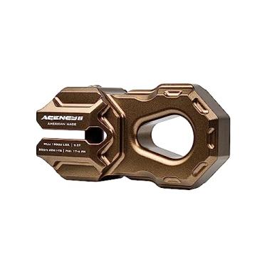 Imagem de Agency 6 Grilhão de guincho de tarugo – Acessório de guincho de alumínio leve para linha sintética – Limite de carga de 8,6 kg – Feito nos EUA com materiais certificados pelos EUA – Bronze