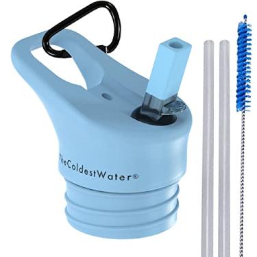 Imagem de The Coldest Water Boca padrão isolada tamanho 2.0 - tampa de palha esportiva tampa flip top - multicompatível com garrafas de água de aço inoxidável tamanho de boca padrão (azul fusão)
