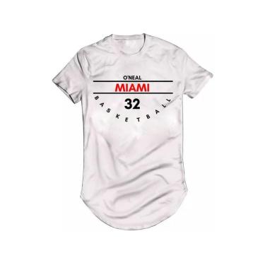 Imagem de Camiseta Longline Shaquille Oneal Miami Heatt Basquete