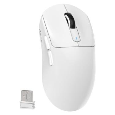 Imagem de MAMBASNAKE Mouse para jogos sem fio Attack Shark X3, ultraleve de 49 g, PixArt PAW3395 26000 DPI, Bluetooth/2,4 GHz/modo triplo com fio, bateria recarregável de 200 horas, interruptor Kailh GM8.0 para