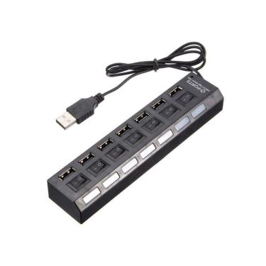 Imagem de Hub Usb 7 Portas C/ Chave Seletora 2.0 High Speed Lacrado