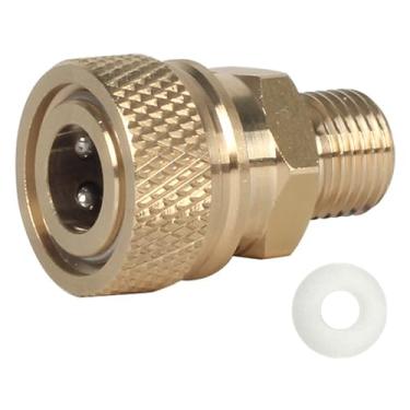 Imagem de HMKUGO Adaptador universal de plugue de desconexão rápida de rosca macho 1/8 BSPP, adaptador de desconexão rápida Fmale de 8 mm, acessórios de carregamento de paintball PCP com anel de vedação