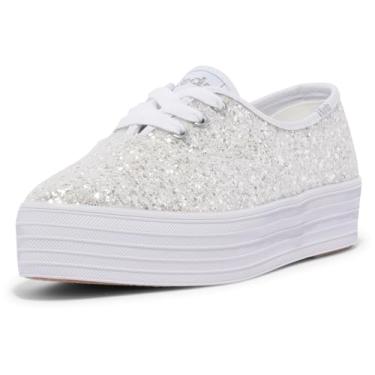 Imagem de Keds Tênis feminino Point com cadarço, Glitter branco, 41
