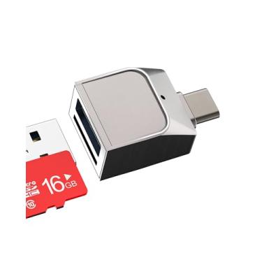 Imagem de Adaptador USB C para OTG TF Tipo C USB Leitor de Cartão de Memória Micro SD para Apple iPhone 15 Pro Max MacBook para iPad Air4 Compatível com Samsung Galaxy Multiport Thunderbolt Docking Station