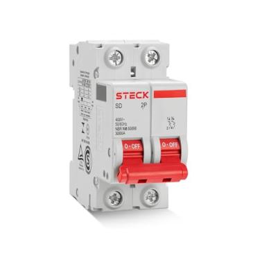 Imagem de Disjuntor Série Sd62 06a 2p Curva C 3ka Steck Gelo 6a