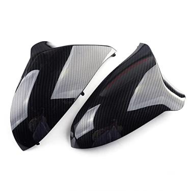 Imagem de Fibra de carbono/preto brilhante adequado para BMW F80 M3 F82 M4 Tampas de espelho retrovisor de carro 51168059547, 51168059548