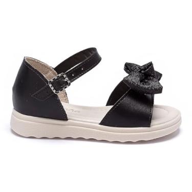 Imagem de Sandália Feminina Infantil Menina Bebê Tininha Laço com Glitter Escolar (Preto, BR, Criança de 1 a 3 anos, Numérico, 20)