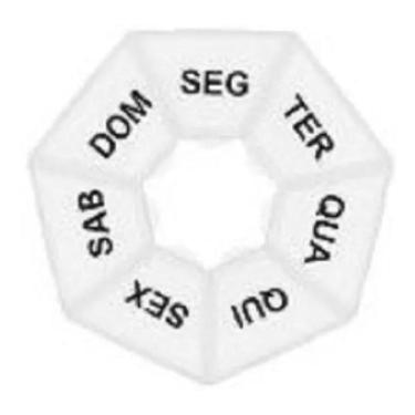 Imagem de Porta Comprimidos Semanal 7 Divisórias Transparente