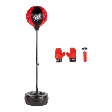 Imagem de Deevoka Conjunto de saco de pancadas para alívio do estresse, brinquedo de ventilação, saco de pancadas rápido com suporte para crianças