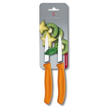 Imagem de Conjunto com 2 facas Swiss Classic lâmina serrilhada 8cm Victorinox