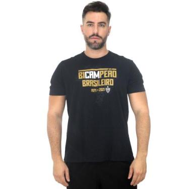 Imagem de Camiseta Braziline Atlético Mineiro Campeão Brasileiro Preta - Masculi