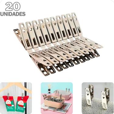 Imagem de Prendedor Pregador De Roupas Artesanato Alimentos Resistente Inox Clip