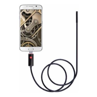 Imagem de Cabo Câmera Espião Endoscópio 6 Leds Usb 2M - Topmixshop, Preto