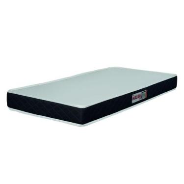 Imagem de Colchão Solteiro Espuma D20 Malibu 78x188x12cm Preto / Branco Hellen, 