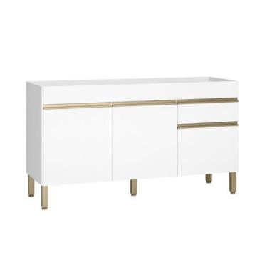 Imagem de Balcão de Cozinha para Pia 150 Cm Line 3 Portas 1 Gaveta Supremo - Kit