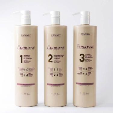 Imagem de Kit Carbonne Shampoo, Máscara e Leave in 1L - ESSENDY