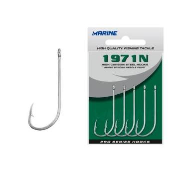Imagem de Anzol Pesca Marine Sports 1971N Acabamento em Nickel Cartela Nº5/0 Com