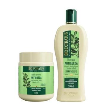 Imagem de kit 1 Shampoo 1 Banho creme Antiqueda Jaborandi 500 ml Bio Extratus - 