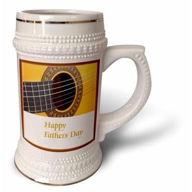 Imagem de 3dRose Caneca de Café Feliz Dia dos Pais com Violão, 530 ml, 650 ml, Branca