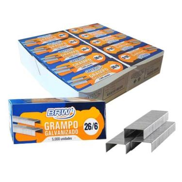 Imagem de Grampo 26/6 Galvanizado 20 Cxs C/ 5000 Unidades - BRW