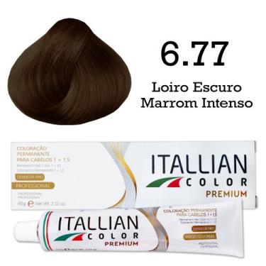 Imagem de Coloração 6.77 Loiro Escuro Marrom Intenso  Itallian Color