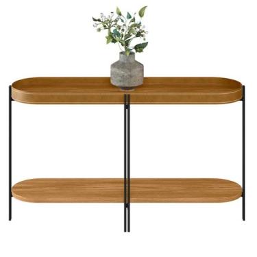 Imagem de Aparador para Sala com Tampo Arredondado Mônica - Linea Brasil, Nature