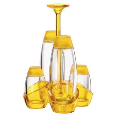 Imagem de Guzzini Conjunto de galheteiro Gemme, 170 g/56,7 g, amarelo