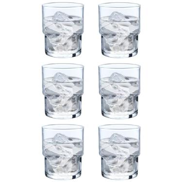 Imagem de Toyo Sasaki Glass 00345HS Copo de vidro, HS Stack Tumbler, 201 ml (200 ml), conjunto de 6, HS, Dia dos Pais, feito no Japão, lavável na lava-louças, copo, copo, resistente a estilhaços