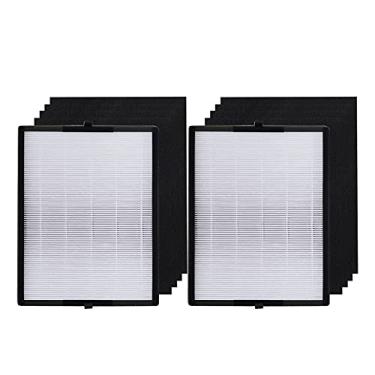 Imagem de PUREBURG Conjunto de filtros HEPA verdadeiros de substituição com 2 unidades, compatível com purificador de ar Alen BreatheSmart 45i / Flex, número da peça: B4-Fresh / FL40-prata-carbono