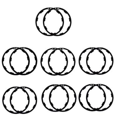 Imagem de Pirhosigma 2 conjuntos de arruela de volante de bicicleta, espaçador, cassete, fone de ouvido, gaxeta, suporte inferior, eixo do volante para bicicleta de estrada MTB, 1 mm, 1,5 mm, 1,85 mm, 2,18 mm,