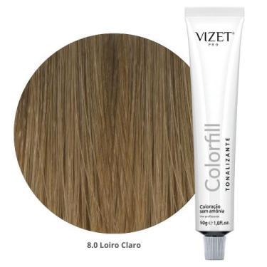 Imagem de Tratamento Tonalizante Colorfill 8.0 Loiro Claro 50gr Vizet