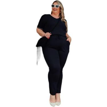 Imagem de Conjunto Feminino Blusa e Calça Plus Size Malha Moda Curvy - Curvy Plu