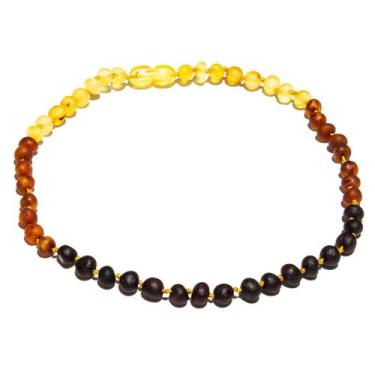 Imagem de Colar de Âmbar Báltico Arco Íris Não Polido para Criança - Âmbar Origi