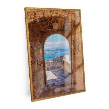 Imagem de Quadro Paisagem Portal Para O Mar Grande 120x80 Cm Para Sala - Bimper 