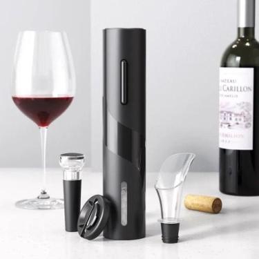Imagem de Saca Rolhas Elétrico Abridor De Garrafa de Vinho Automático USB Inox K