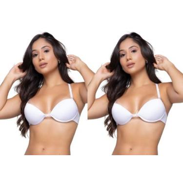 Imagem de Kit 2 Sutiã De Bojo Nadador Liso Abertura Frontal Com Alças Reguláveis