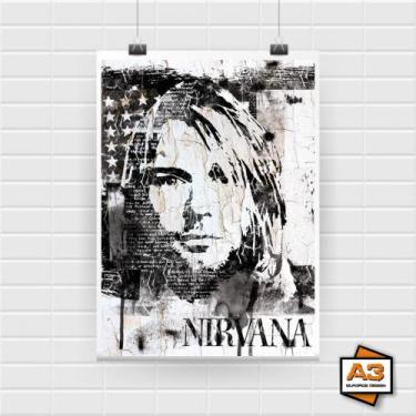 Imagem de Poster Adesivo Banda Nirvana A4 (21cm x 30cm) - A3 Posters