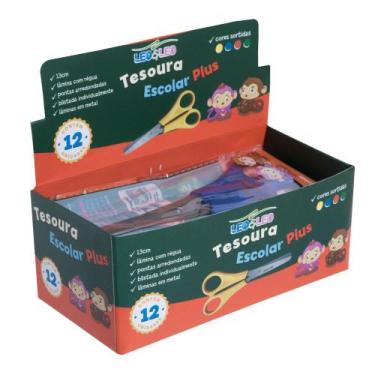 Imagem de Tesoura Escolar 13cm  Jocar - Caixa com 12 Unidades - JOCAR OFFICE