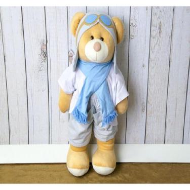 Imagem de Porta fraldas urso aviador classico 65 cm - para quarto do bebe - CKD 