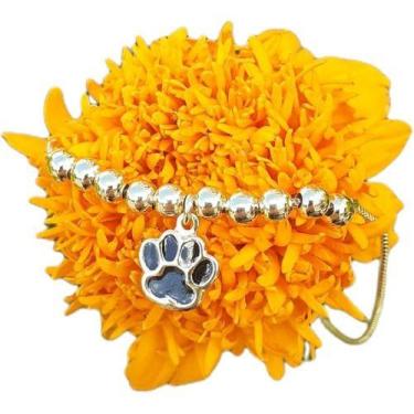 Imagem de Pulseira Infantil Pingente Pet Patinha Folheada Semi Joia - De Castro 