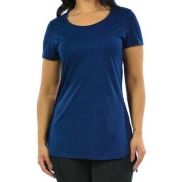 Imagem de Kit 2 Blusas Feminina Mullet Plus Size Longa - Vesttuario, Azul, Marin