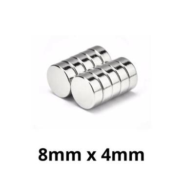 Imagem de Kit 10 Imã Neodímio Disco Magnético N35  12 x 4 mm Super Forte Potente