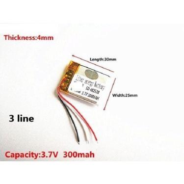Imagem de Bateria  3,7v 300mah Com 3 Fios 4mm X 25mm X 30mm K - - KMIG