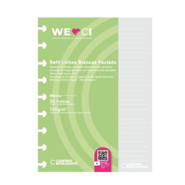 Imagem de Refil Caderno Inteligente Pautado Linhas Brancas 120g Médio